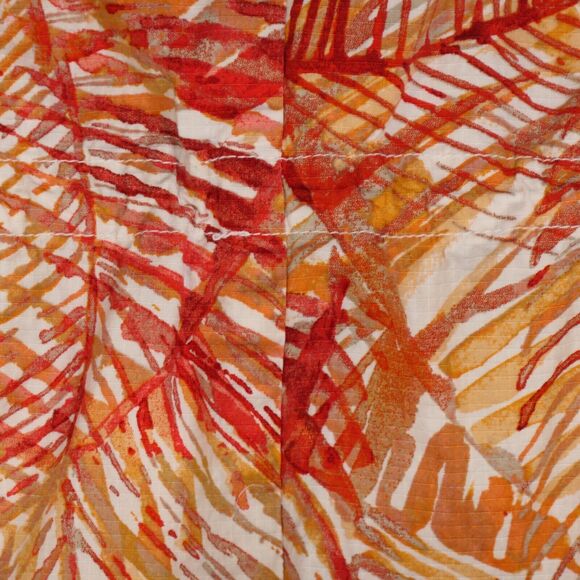 Chicos Jacket Womens Size 1 Medium Funnel Neck Full Zip Orange Lightweight - Picture 12 of 13